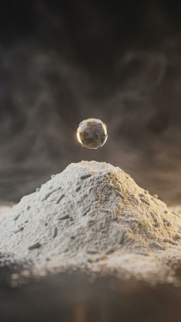 A drop of water lands on Glow Dust and the cultures activate